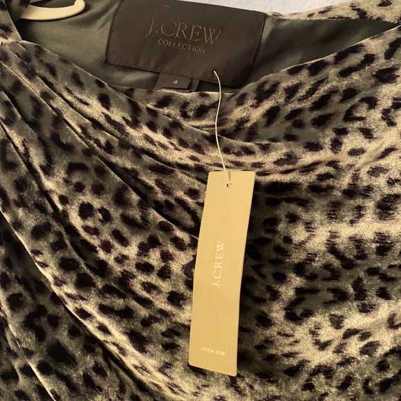 Brand New J. Crew Velvet Leopard Dress - Picture 5 of 6